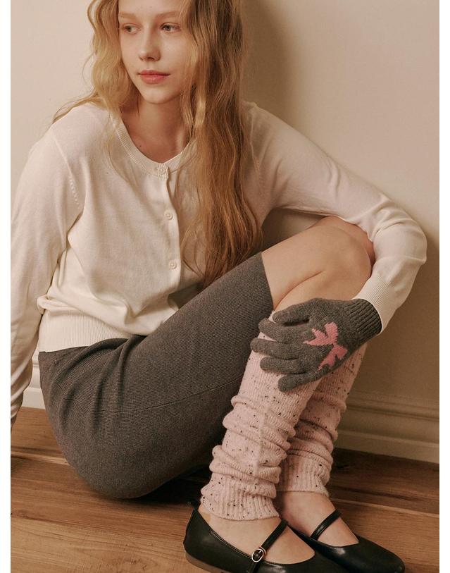 올인컴플리트 Dot Knit Leg Warmer (2 Colors) 착용컷