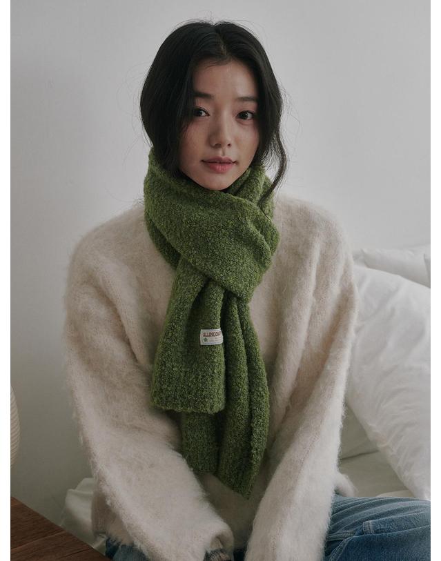 올인컴플리트 Bubble Boucle Knit Muffler (6 Colors) 착용컷