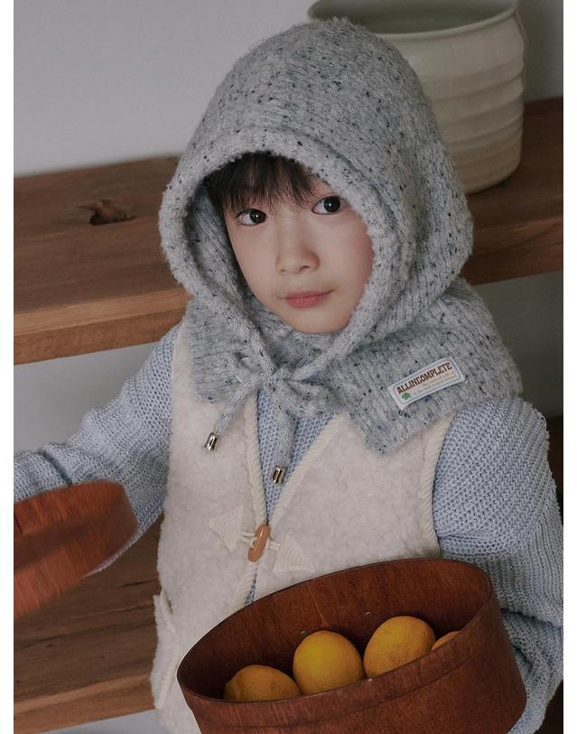 올인컴플리트 Family Sprinkle Boucle Balaclava_Kids (5 Colors) 착용컷
