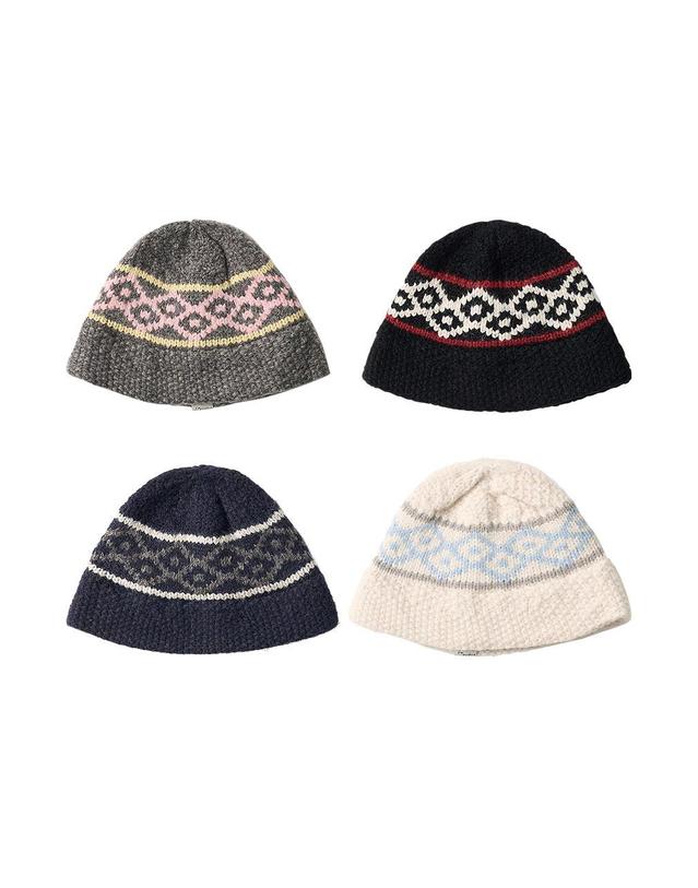 올인컴플리트 Diamond Jacquard Bucket Hat (4 Colors) 착용컷