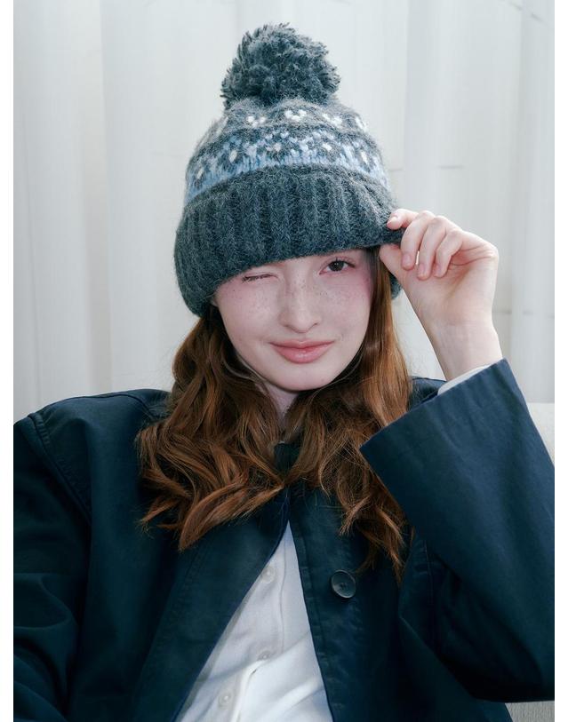 올인컴플리트 Heart Diamond Bell Beanie (2 Colors) 착용컷