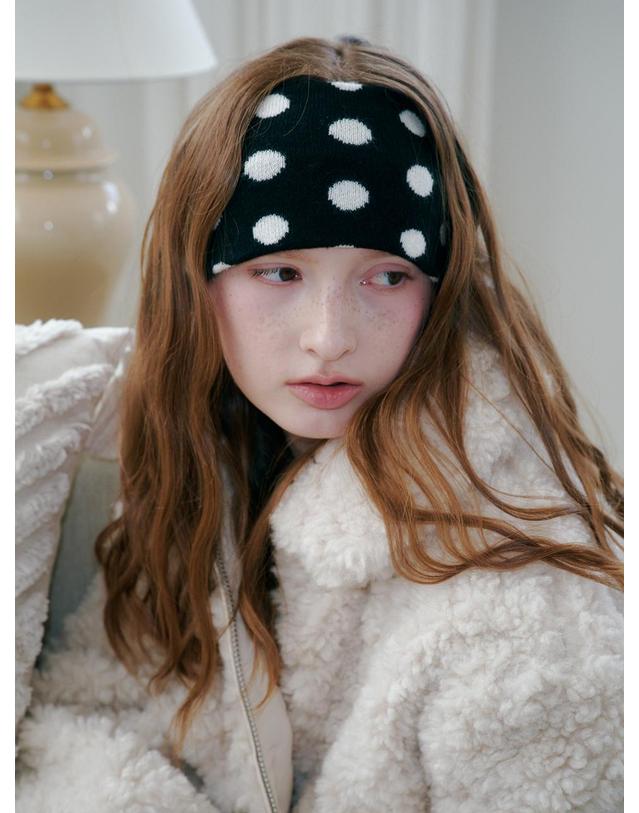 올인컴플리트 Dot Pattern Hairband (2 Colors) 착용컷