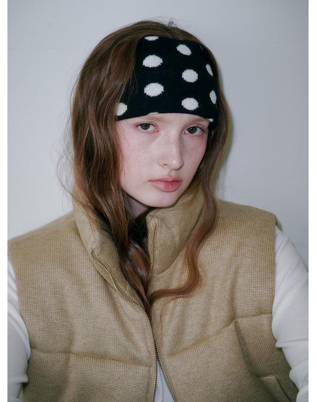 올인컴플리트 Dot Pattern Hairband (2 Colors) 착용컷