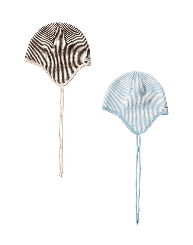올인컴플리트 Moire Wave Earflap Beanie (2 Colors) 착용컷