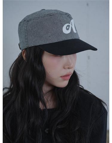 Two Tone Houndstooth Pillbox Cap (2 Colors)