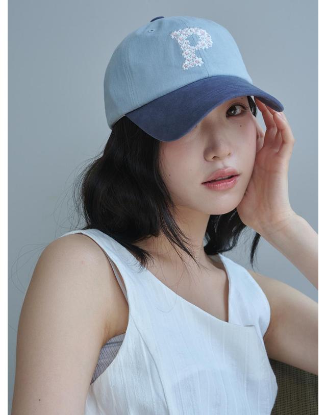 올인컴플리트 Floral P Logo Ball Cap (4 Colors) 착용컷