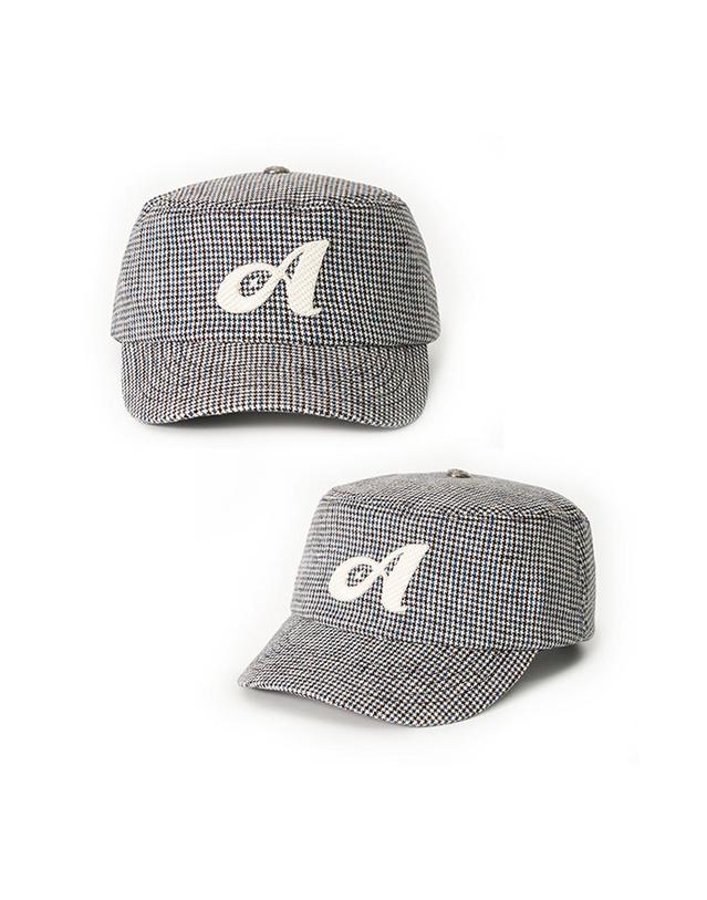 올인컴플리트 Linen Houndstooth Pillbox Cap 착용컷