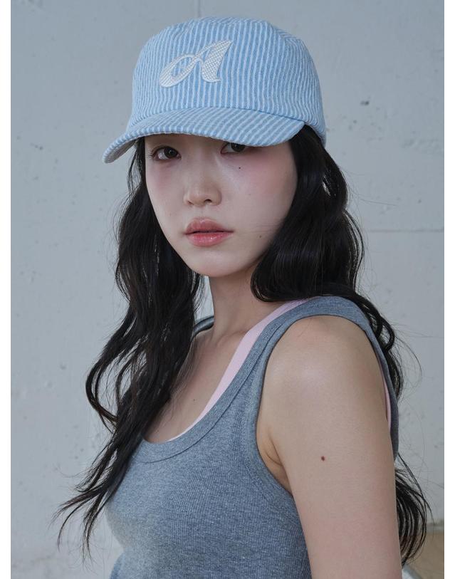 올인컴플리트 Argyle Stripe Denim Pillbox Cap (2 Colors) 착용컷