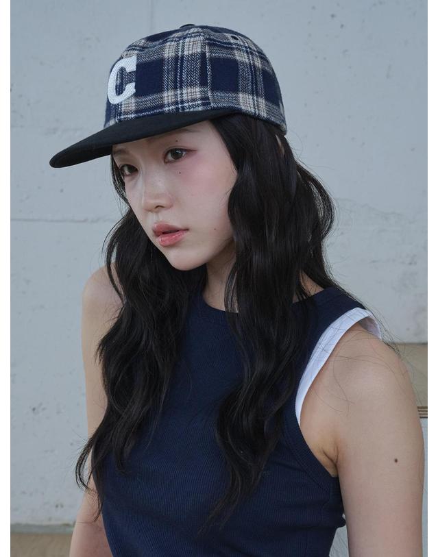 올인컴플리트 C Logo Check Cap (4 Colors) 착용컷