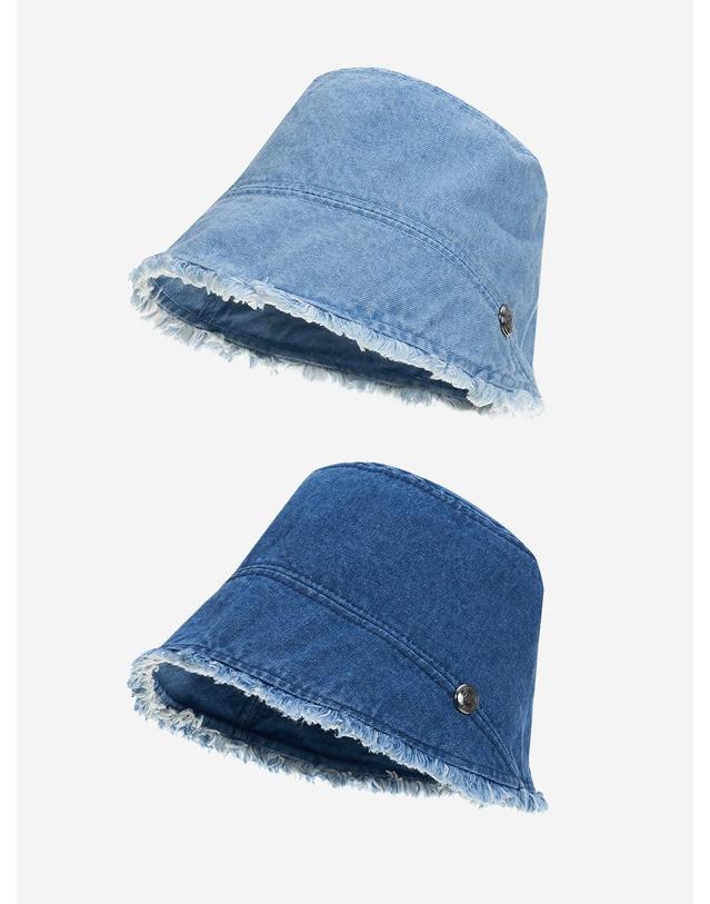올인컴플리트 Frayed Hem Moon Bucket Hat (2 Colors) 착용컷