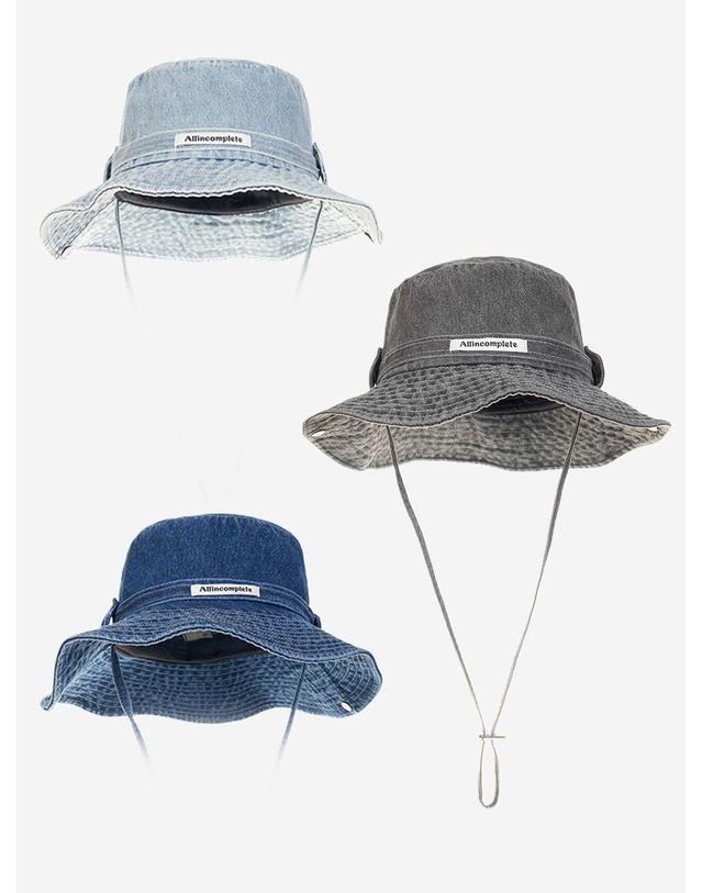 올인컴플리트 Belt Denim Washed Safari Hat (3 Colors) 착용컷