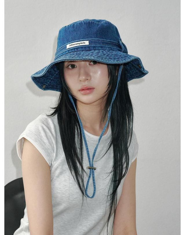 올인컴플리트 Belt Denim Washed Safari Hat (3 Colors) 착용컷
