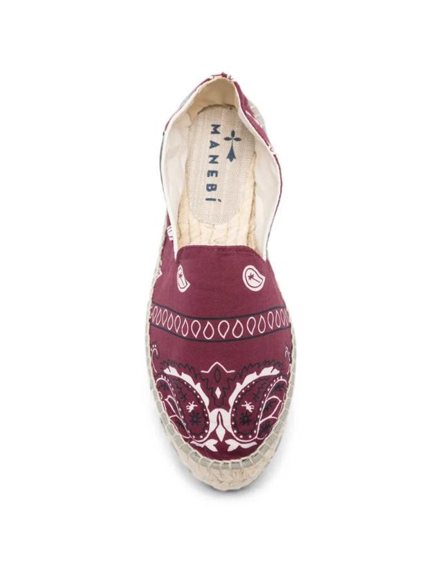 마네비 [해외직구] 26 FW 마네비 페이즐리 프린트 에스파드리유 X12N0BURGUNDY TP455464746 착용컷