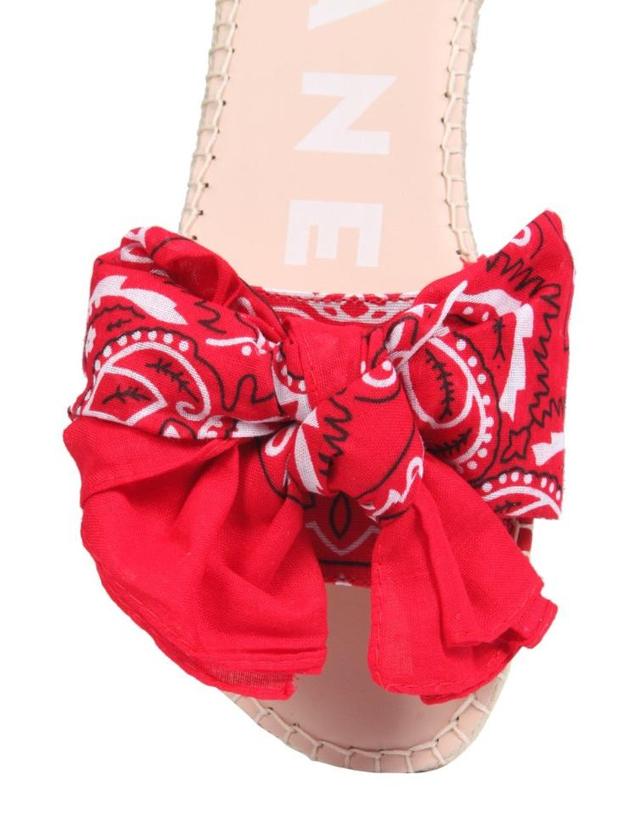 마네비 [해외직구] 21SS 마네비 로우 샌들 WITH 반다나 보우 F94J0반다나RED TP572905347 착용컷