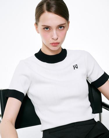 Eyelet mock neck po 아일렛 모크넥 풀오버