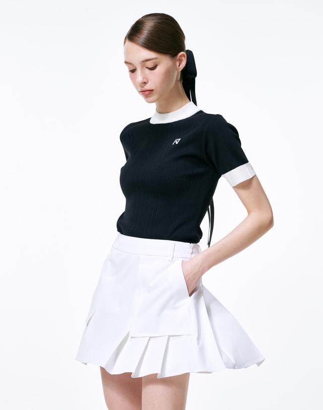 크림골프 Eyelet mock neck po 아일렛 모크넥 풀오버 착용컷