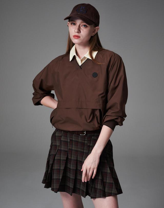 크림골프 Waterproof V neck woven MTM V 넥 우븐 맨투맨 착용컷
