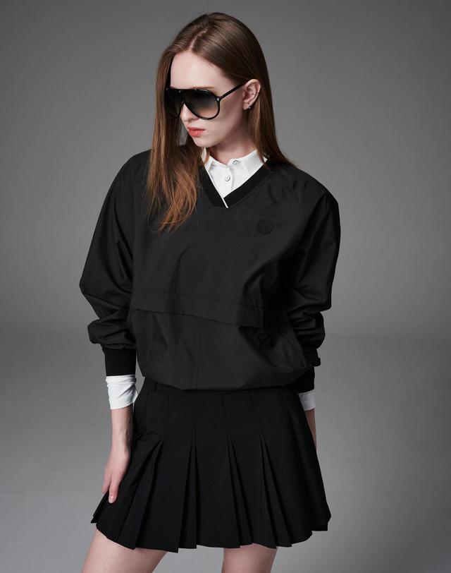크림골프 Waterproof V neck woven MTM V 넥 우븐 맨투맨 착용컷