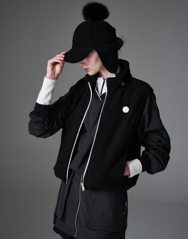 크림골프 Boucle riversible Vest 부클 리버시블 베스트 착용컷