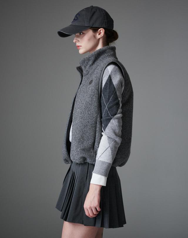 크림골프 Boucle riversible Vest 부클 리버시블 베스트 착용컷