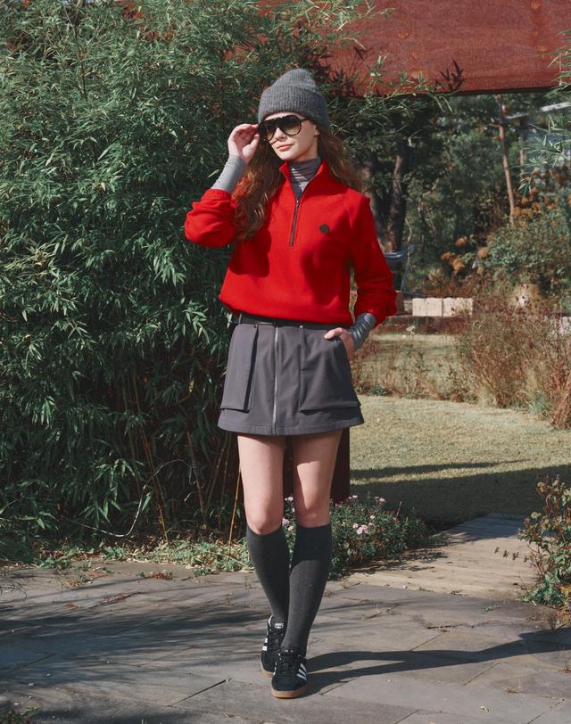 크림골프 layerd mini skirt 레이어드 미니 스커트 착용컷