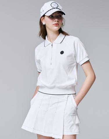 Blouson Hem Knit Polo 니트 카라 저지 티