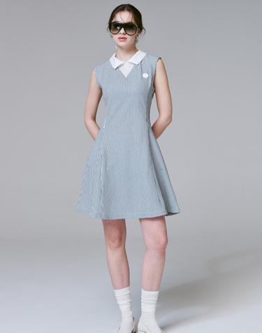Cool Breeze Seersucker Dress 시어서커 슬리브리스 원피스