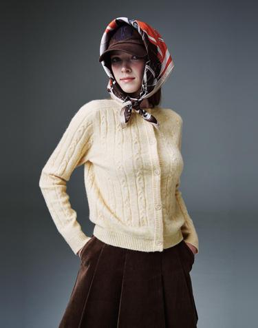 크림골프 Alpaca Cable Cardigan 알파카 케이블 가디건