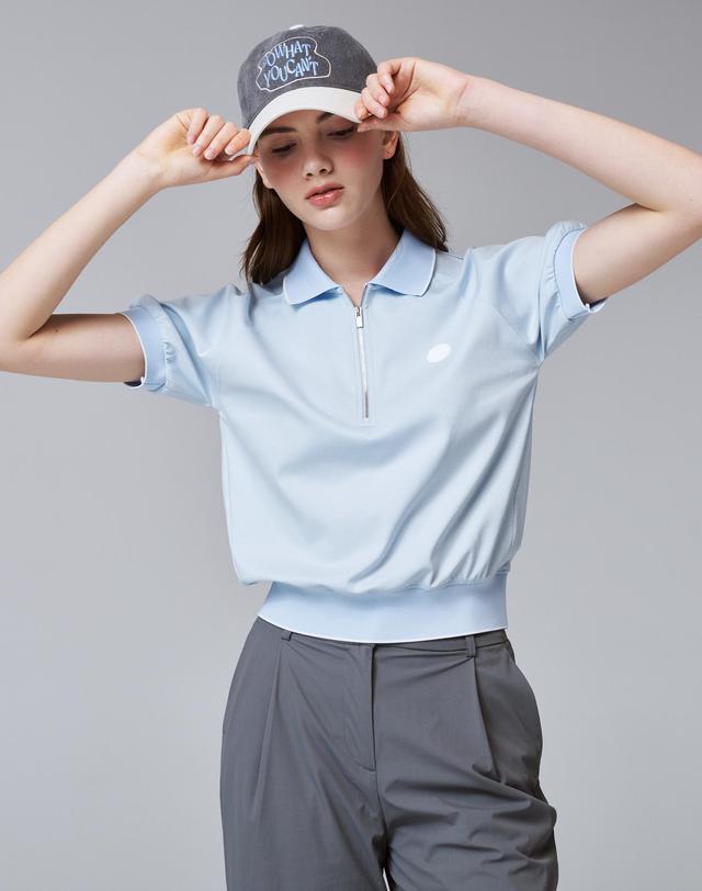 크림골프 Blouson Hem Knit Polo 니트 카라 저지 티 착용컷