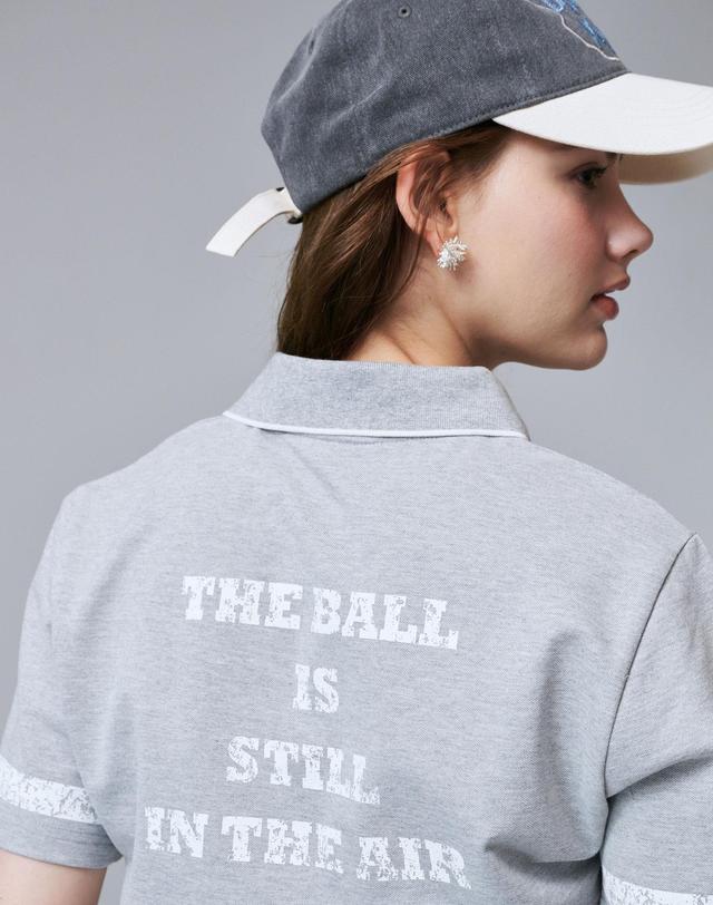 크림골프 Relaxed Fit Lettering Pique Tee 루즈 핏 피케 티 착용컷