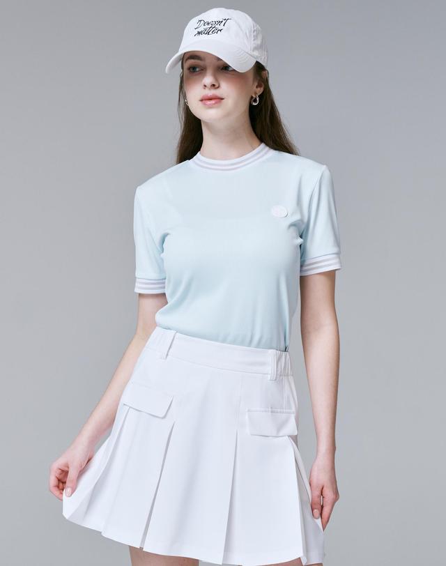 크림골프 Ribbed Slim Fit Tee 슬림핏 티 착용컷