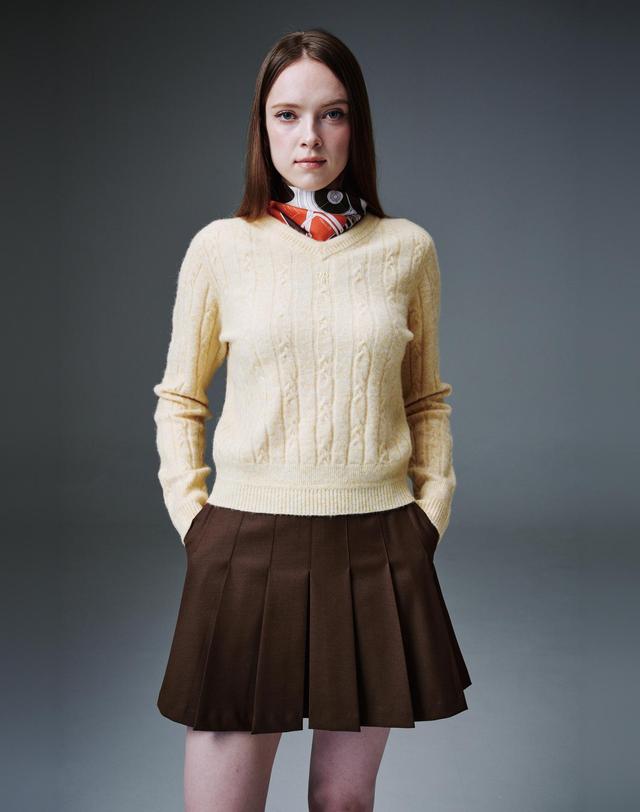 크림골프 Soft Wool Pleat Skirt 소프트 울 플리츠 스커트 착용컷