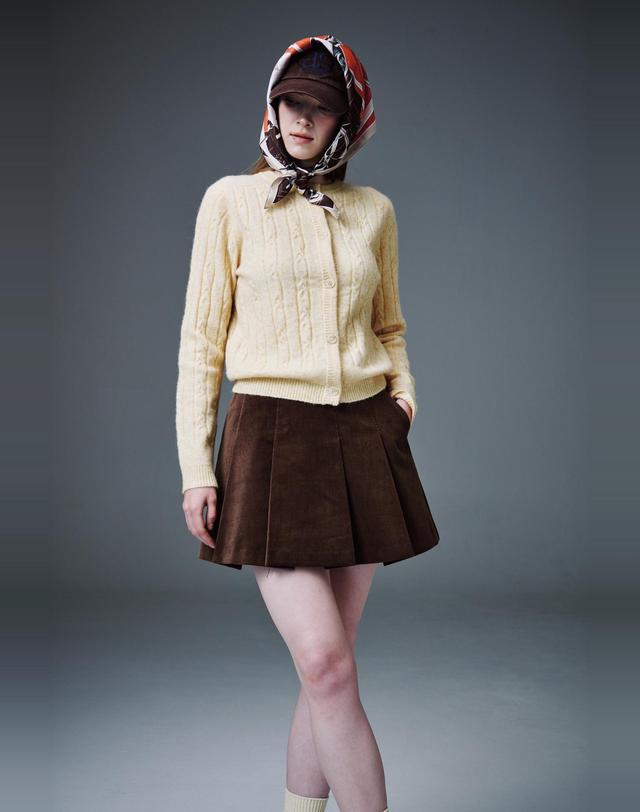 크림골프 Corduroy Flap Pocket Skirt 코듀로이 플랩 포켓 스커트 착용컷