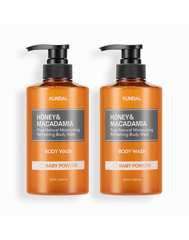 [30% 쿠폰+무료배송+사은품증정]허니&마카다미아 퓨어 바디워시 500ml 2개 베이비파우더