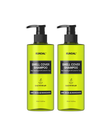 [30% 쿠폰+무료배송+사은품증정]올데이 스멜커버 청소년샴푸 400ml 라임바질앤만다린 2개입