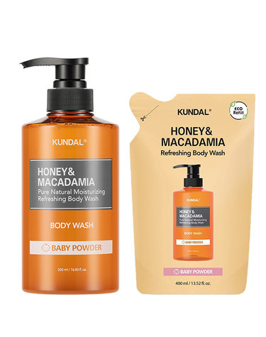 [SET 구성] 허니 앤 마카다미아 바디워시 500ml + 리필 400ml