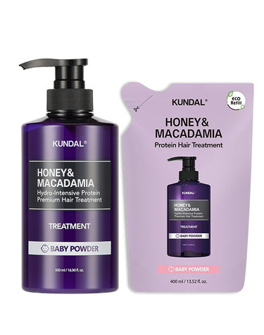 [30% 쿠폰+무료배송+사은품증정]허니 앤 마카다미아 트리트먼트 500ml + 리필 400ml