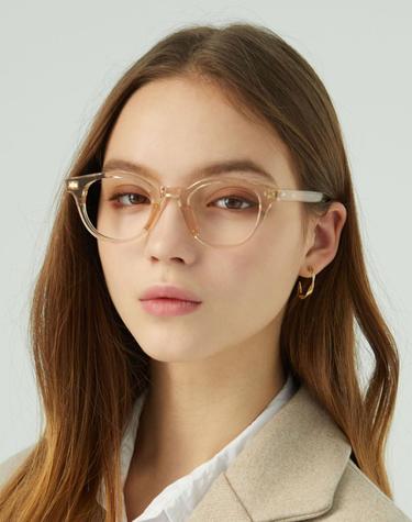 Wilde BROWN CRYSTAL 투명 뿔테 안경