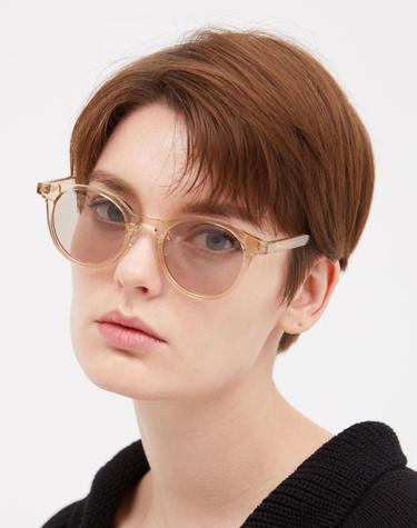 Eve BROWN CRYSTAL 라운드 틴트 선글라스