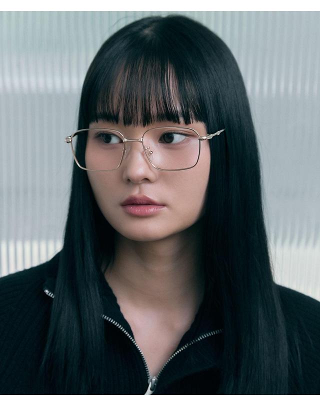 오아트 Vesper Glasses [GOLD·블루라이트 차단] 착용컷