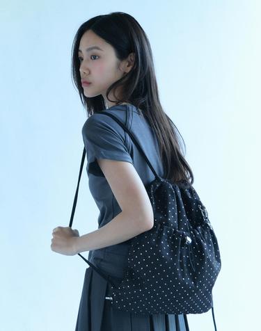 Star Denim Gymsack String Bag [BLACK]