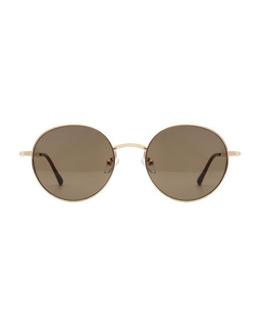 Larsen GOLD BROWN 메탈 라운드 선글라스
