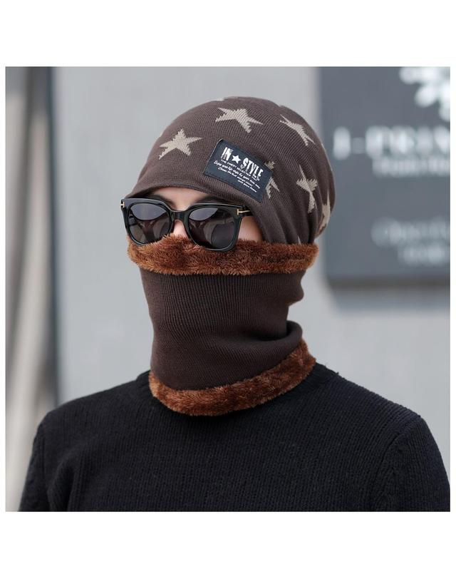 비투비월드 스터닝 넥워머 비니모자 세트/털모자 겨울모자 착용컷