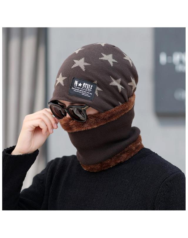 비투비월드 스터닝 넥워머 비니모자 세트/털모자 겨울모자 착용컷