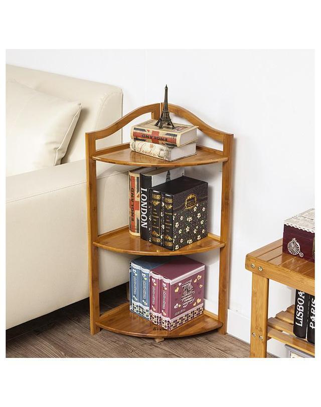 비투비월드 3단 공간활용 모서리 선반/인테리어 코너선반 착용컷