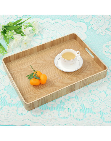 키친드 손잡이 사각 우드트레이(41x30cm) 혼밥 쟁반