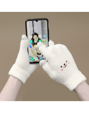 스마일 스마트폰 터치장갑 겨울 터치 손가락장갑