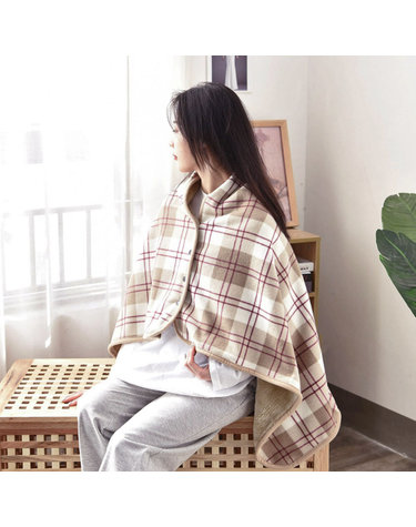 빅 블랭킷 똑딱이단추 망토 담요 케이프 차박담요