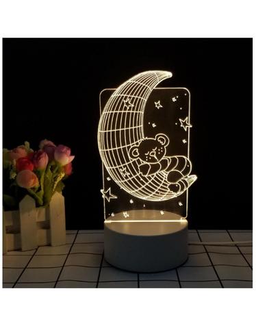 꿈나라 달곰이 3D 착시 아크릴 무드등 USB 감성조명