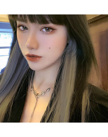 컬러 브릿지 헤어피스 6p 똑딱이 포인트헤어 부분가발